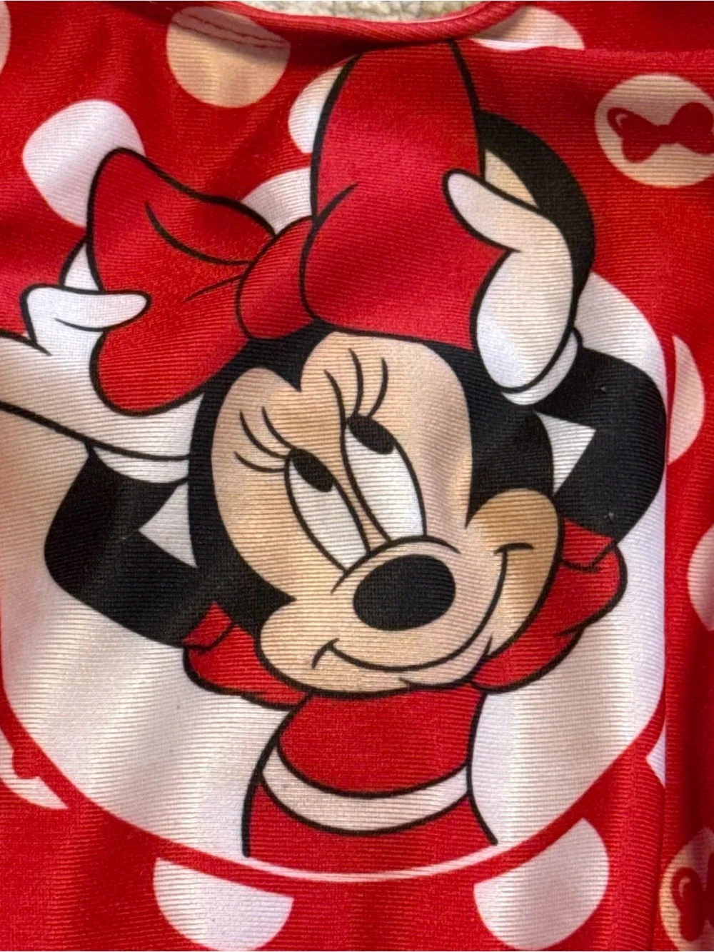 Disney Baby Minnie Mouse Swimsuit 24M Red Polka Dot Tulle One Piece